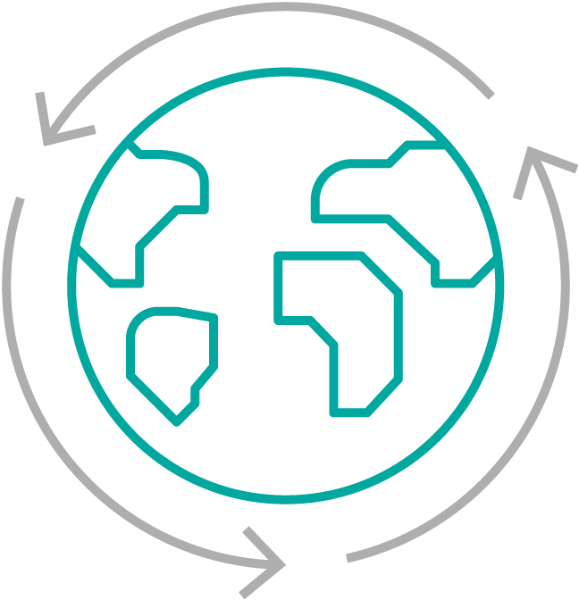 Bulk vector icon for location for circular economy